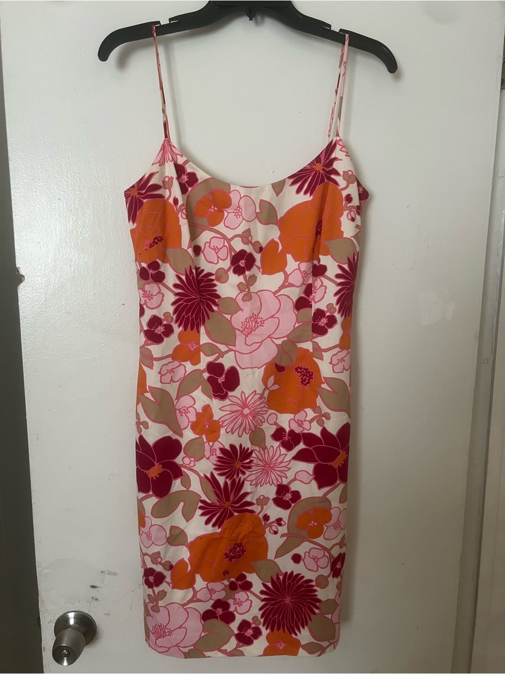 Ann Taylor Pink & Orange Floral Slip Dress